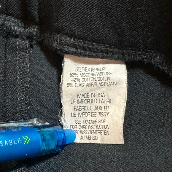 THEORY Stretch Pants - Womens Sz 4 POINTE Pull On - BLACK - Picture 10 of 11